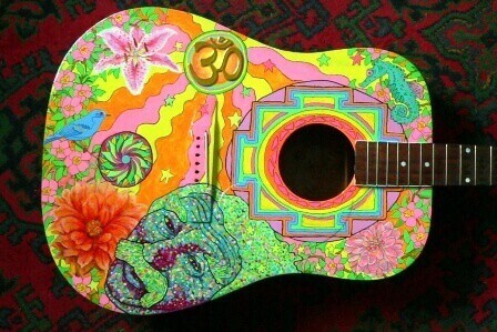 acoustic guitar paint designs