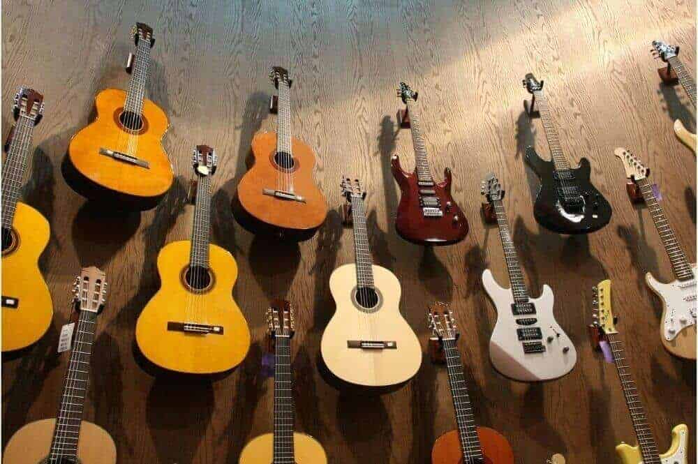 Hang guitar on wall