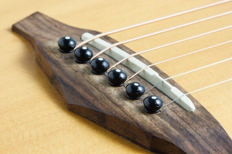 Unslotted Waverly Ebony Guitar Bridge Pins Set of 6 