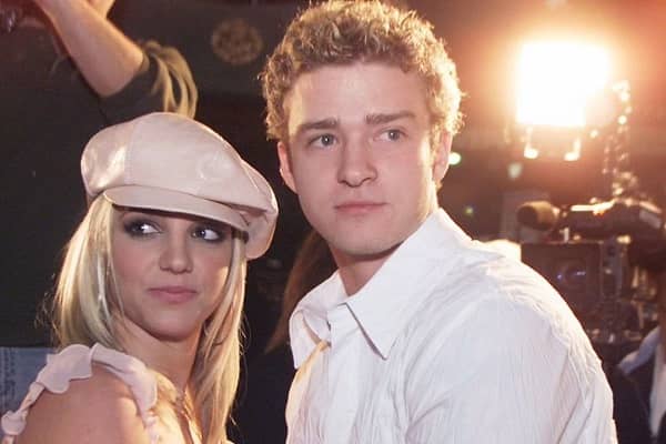 Justin Timberlake and Britney Spears at a movie premiere