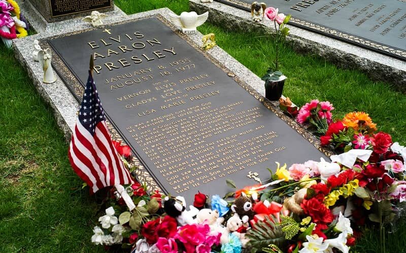 Grave of Elvis Presley At Graceland Meditation Garden
