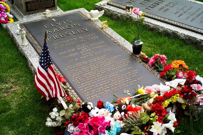 Grave of Elvis Presley At Graceland Meditation Garden